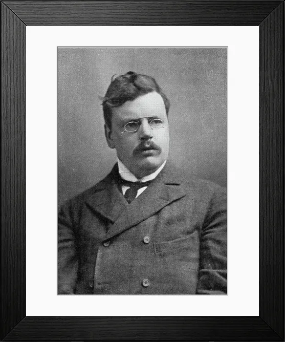 Framed Print : Gilbert Keith Chesterton (1874 - 1936), English writer, philosopher, Christian apologist, literary and art critic. Date: 1904