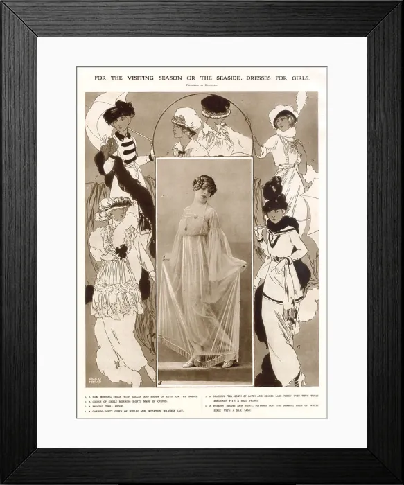 Framed Print : Selection of outdoor wear for 1913 Date: July 1913 Framed Print : Selection of outdoor wear for 1913 Date: July 1913