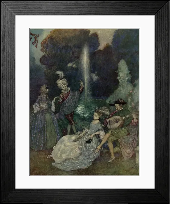 Framed Print : The art of Edmund Dulac, Clair de Lune Framed Print : The art of Edmund Dulac, Clair de Lune