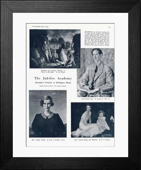 Framed Print : Royal Academy in Jubilee year - decorative portraits Framed Print : Royal Academy in Jubilee year - decorative portraits