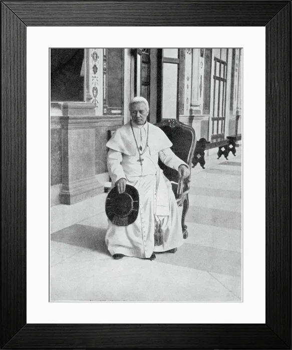 Framed Print : Pope Pius X (1835 - 1914), head of the Catholic Church from 4 August 1903 to his death in August 1914 Framed Print : Pope Pius X (1835 - 1914), head of the Catholic Church from 4 August 1903 to his death in August 1914
