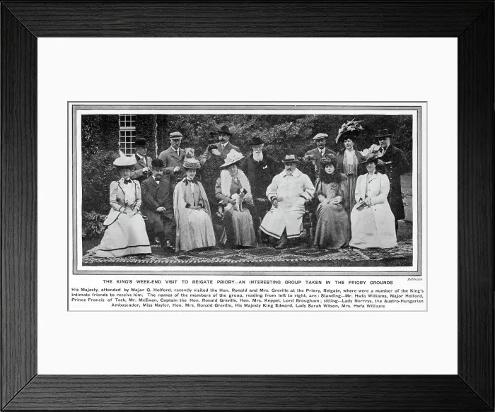 Framed Print : Edward VII at Reigate Priory - Mrs Ronald Greville Framed Print : Edward VII at Reigate Priory - Mrs Ronald Greville