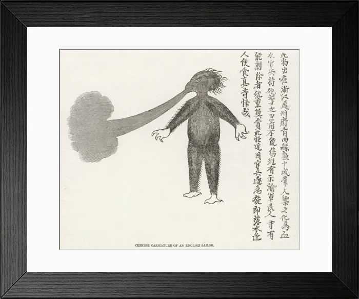 Framed Print : English sailor, Chinese depiction