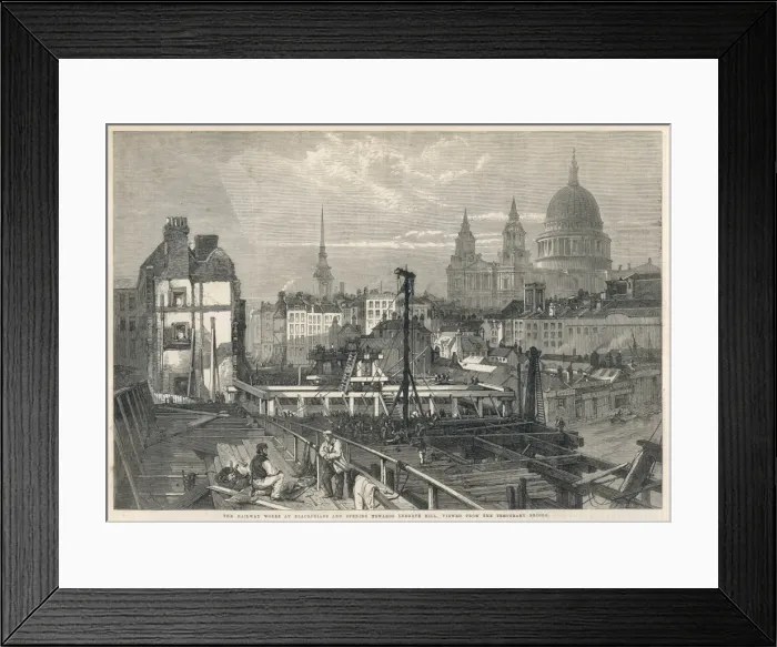 Framed Print : Building Blackfriars Station, City of London Framed Print : Building Blackfriars Station, City of London