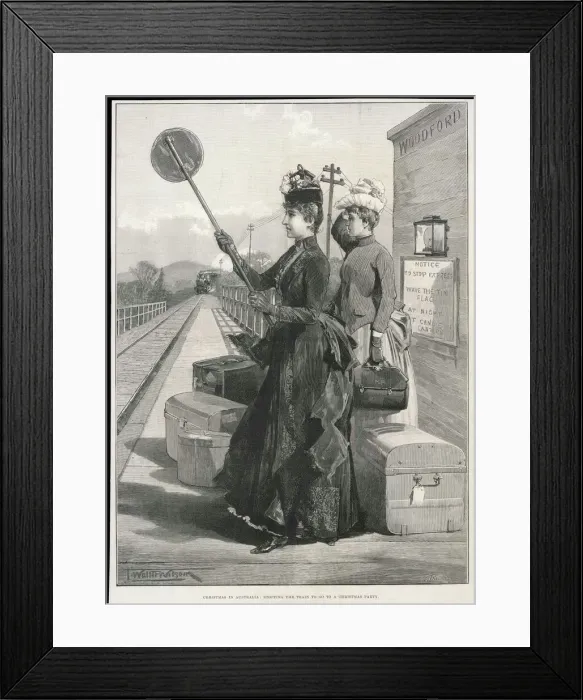Framed Print : Stopping the train at Woodford, Australia Framed Print : Stopping the train at Woodford, Australia