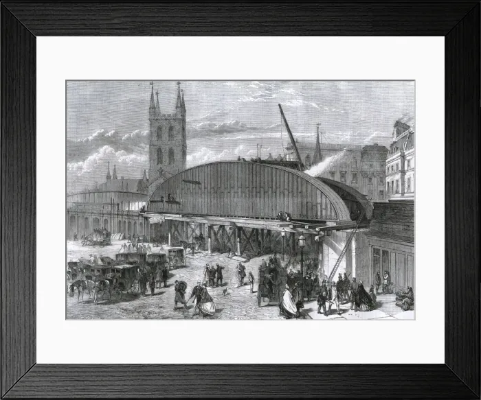 Framed Print : Iron bridge, London Bridge Station, City of London Framed Print : Iron bridge, London Bridge Station, City of London