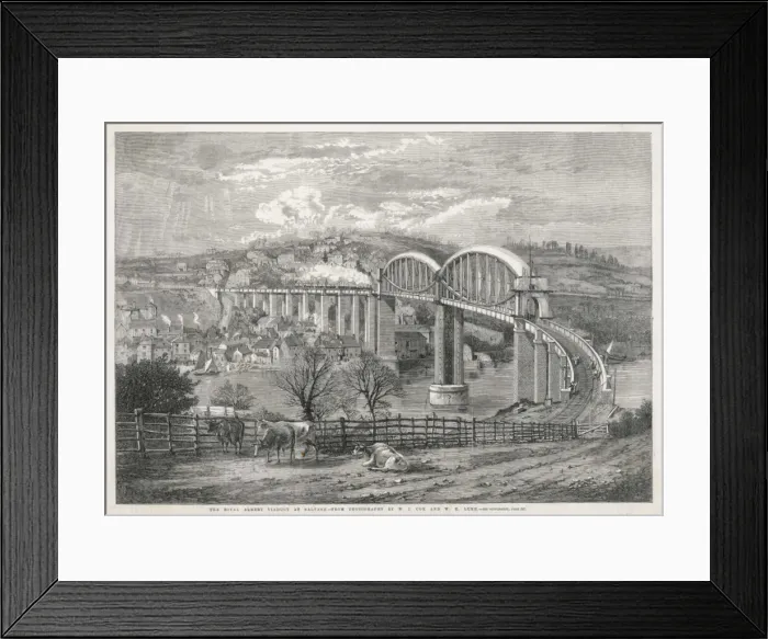 Framed Print : Royal Albert railway bridge, Saltash, Cornwall