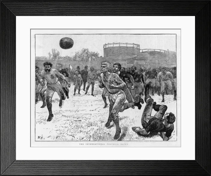 Framed Print : England v Scotland football match at the Oval, London Framed Print : England v Scotland football match at the Oval, London