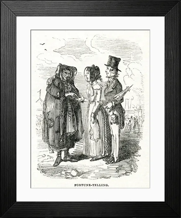 Framed Print : Fortune teller in Greenwich Park, south east London 1843