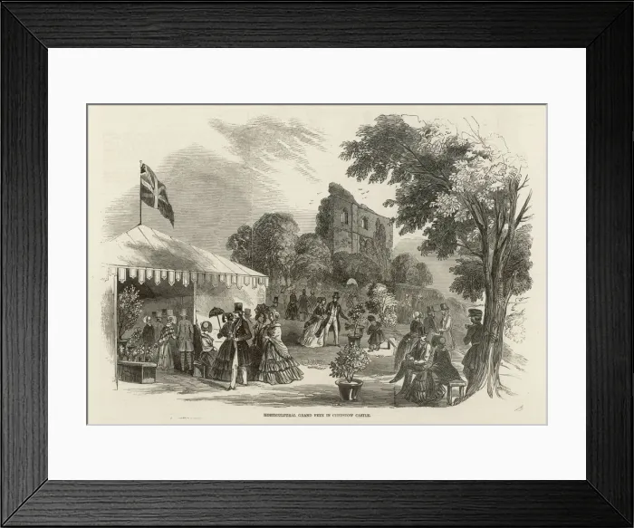 Framed Print : Horticultural fete, Chepstow Castle, South Wales