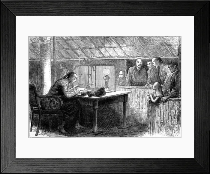 Framed Print : Chinese opium trader