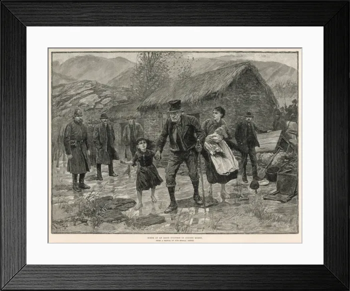 Framed Print : Eviction in County Kerry, Ireland