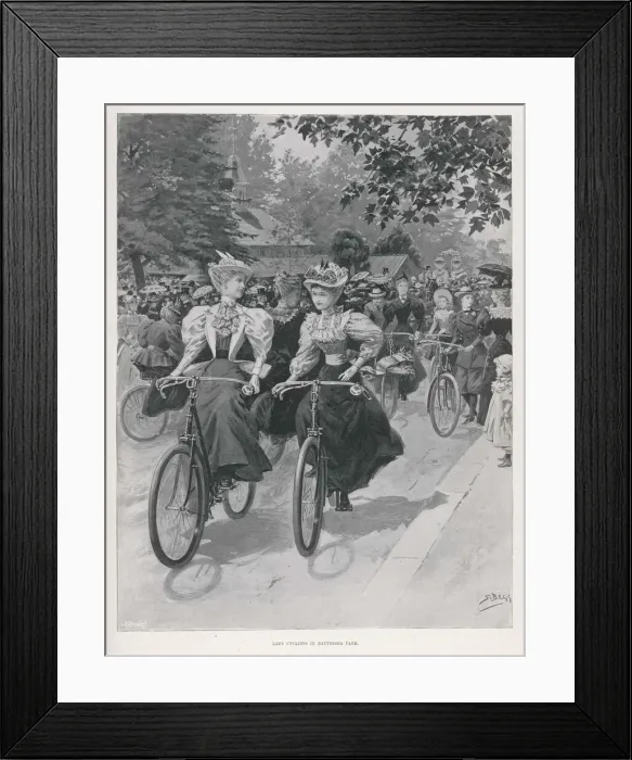 Framed Print : Cycling in Battersea Park Framed Print : Cycling in Battersea Park