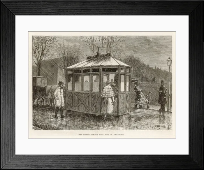 Framed Print : London Cab Shelter Framed Print : London Cab Shelter