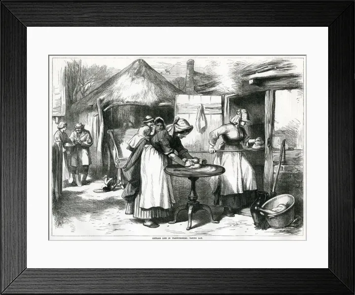 Framed Print : Baking 1872