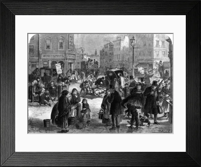Framed Print : Frost in London, 19th century Framed Print : Frost in London, 19th century