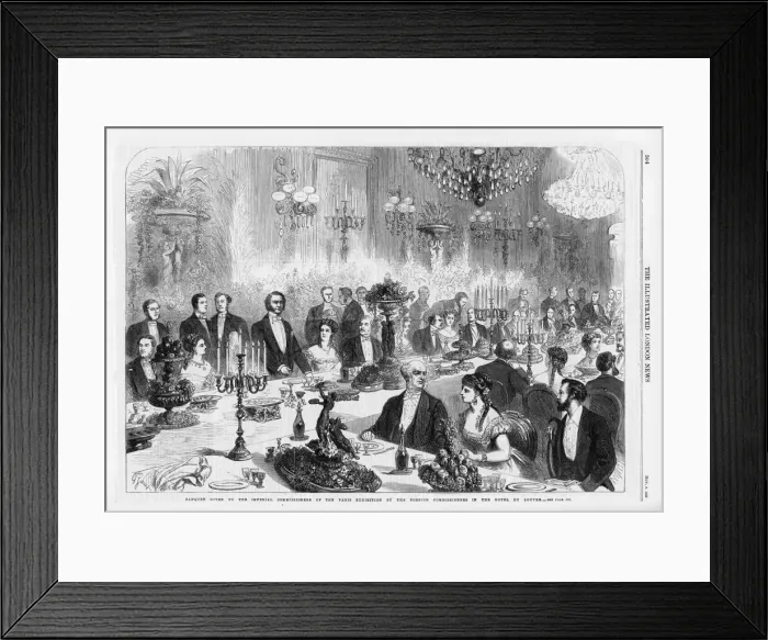 Framed Print : Hotel Du Louvre Banquet Framed Print : Hotel Du Louvre Banquet