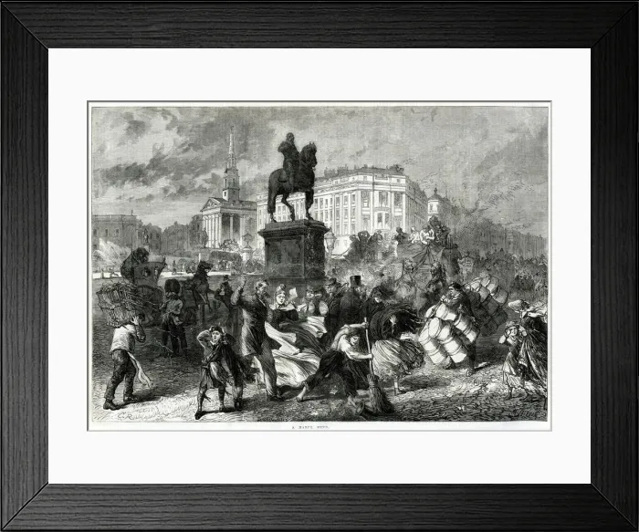 Framed Print : Trafalgar Square 1865