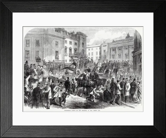 Framed Print : Piccadilly Circus, London 1866