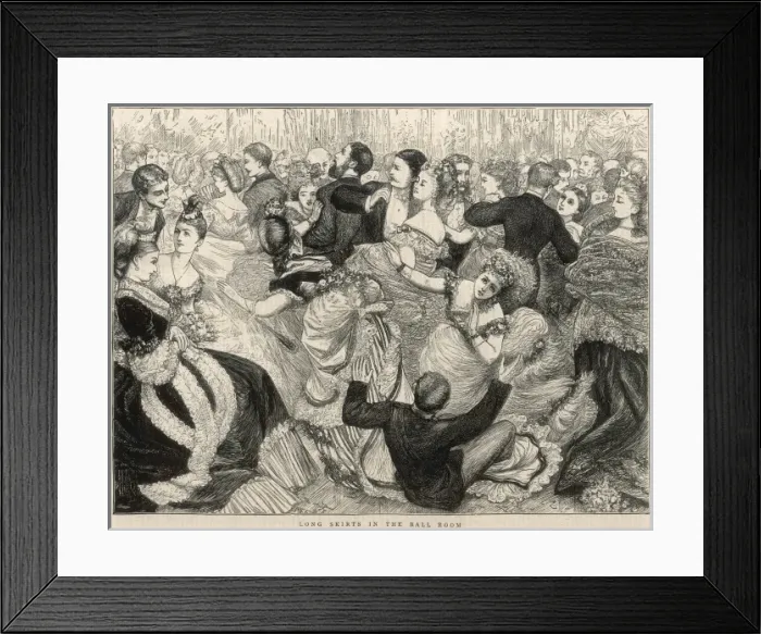 Framed Print : A Crowded Ballroom