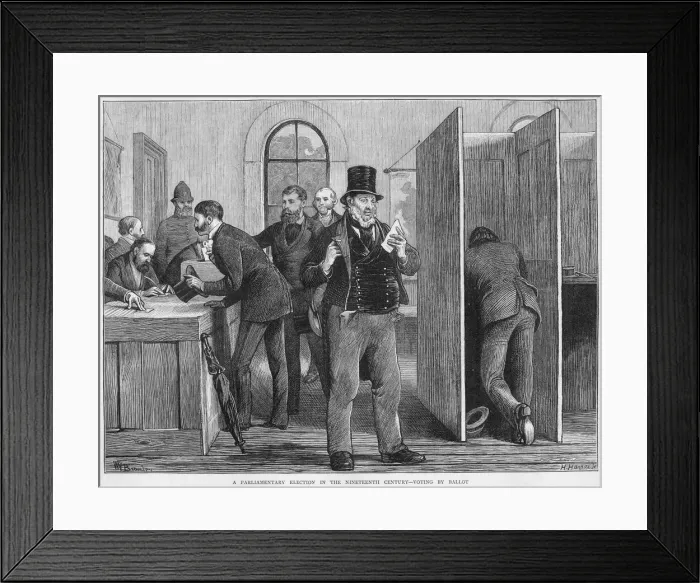 Framed Print : Voting by secret ballot Framed Print : Voting by secret ballot