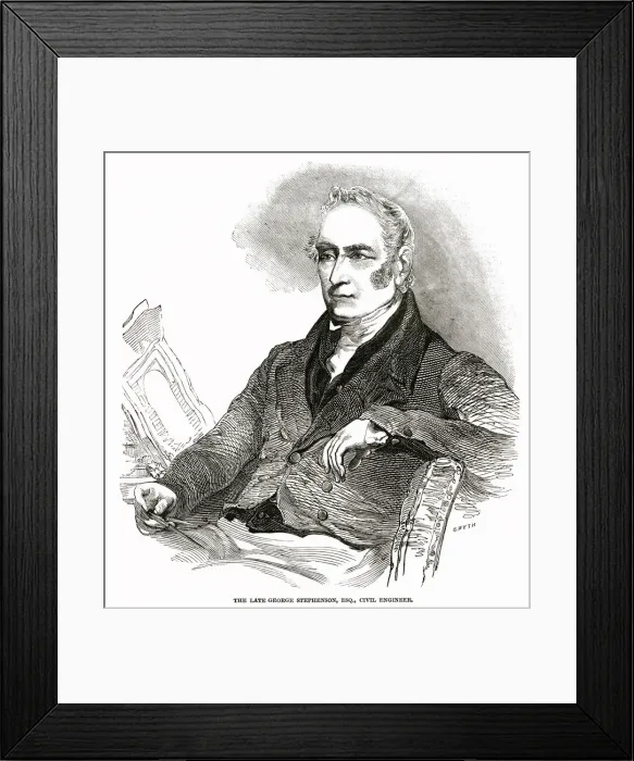 Framed Print : George Stephenson (1781 - 18480, British civil engineer and mechanical engineer