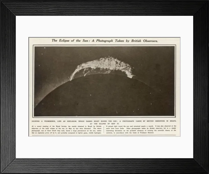 Framed Print : Solar Eclipse 1919 Framed Print : Solar Eclipse 1919
