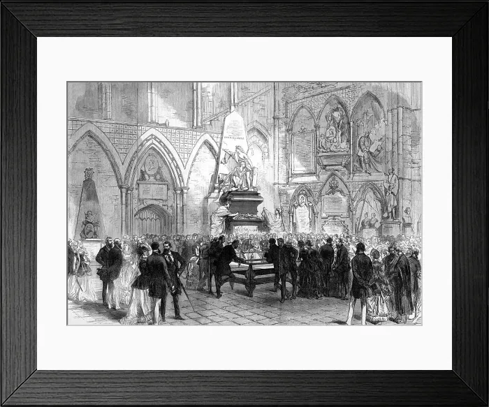 Framed Print : Funerals Charles Dickens Death 1870 People Paying
