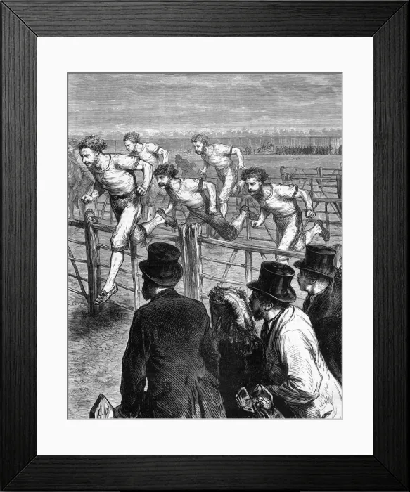 Framed Print : Hurdle race in Brompton Framed Print : Hurdle race in Brompton