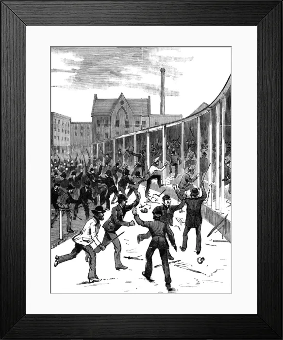 Framed Print : Lillie Bridge Sports Ground Riot, London