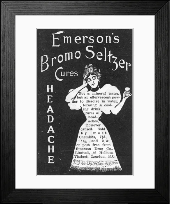 Framed Print : Advert / Bromo-Seltzer Framed Print : Advert / Bromo-Seltzer