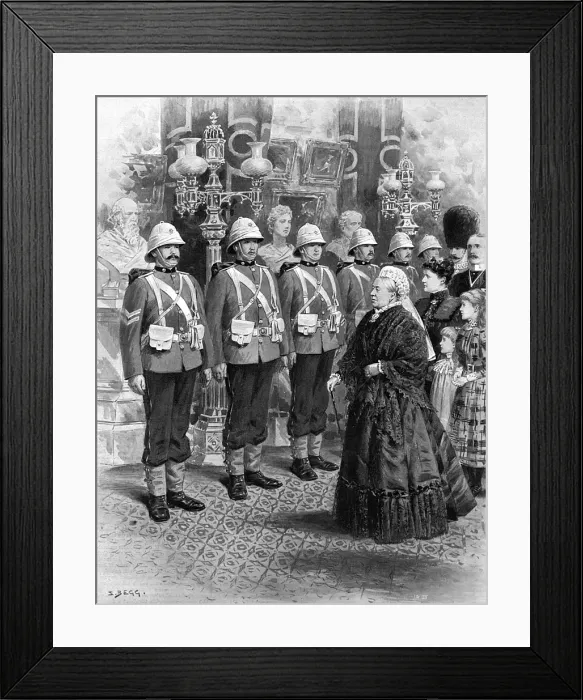 Framed Print : Queen Victoria reviews troops for the Ashanti War Framed Print : Queen Victoria reviews troops for the Ashanti War