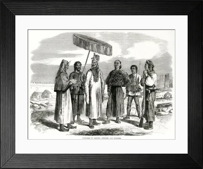 Framed Print : Chinese military uniforms 1864 Framed Print : Chinese military uniforms 1864