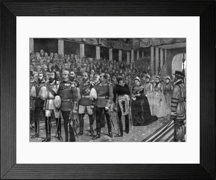 Framed Print : Royal procession at Westminster Abbey, London