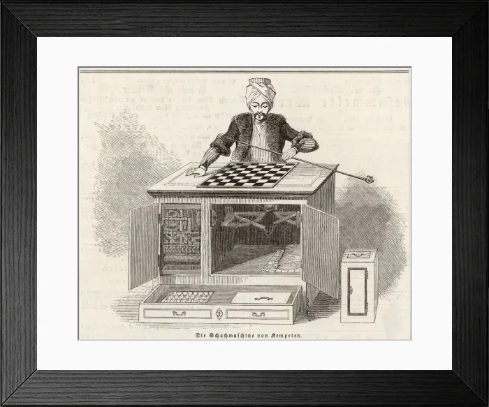 Framed Print : Kempelins Automaton Chess Player Framed Print : Kempelins Automaton Chess Player