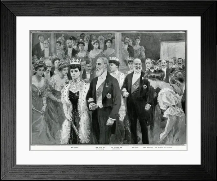 Framed Print : Edward VII visiting Chatsworth House, Derbyshire Framed Print : Edward VII visiting Chatsworth House, Derbyshire