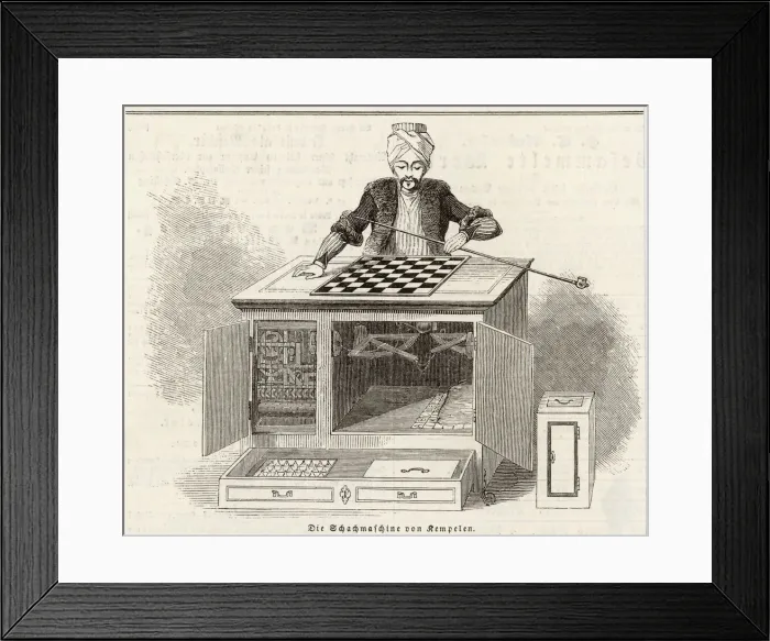 Framed Print : Kempelins Automaton Chess Player