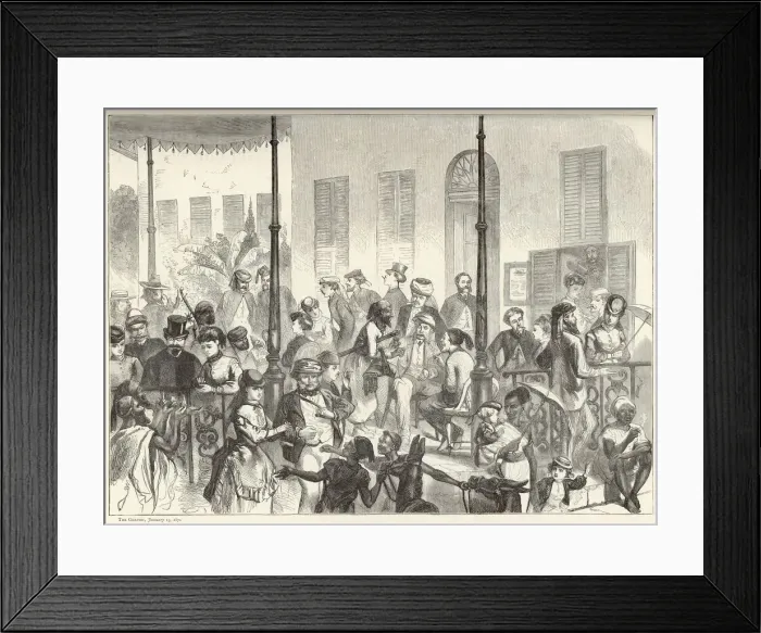 Framed Print : Tourists and touts at the Shepherds Hotel, Cairo, Egypt Framed Print : Tourists and touts at the Shepherds Hotel, Cairo, Egypt