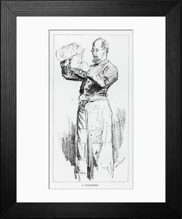 Framed Print : Dispenser at London Hospital, Whitechapel Framed Print : Dispenser at London Hospital, Whitechapel