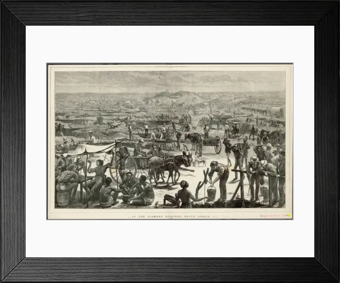 Framed Print : Digging for diamonds in South Africa Framed Print : Digging for diamonds in South Africa