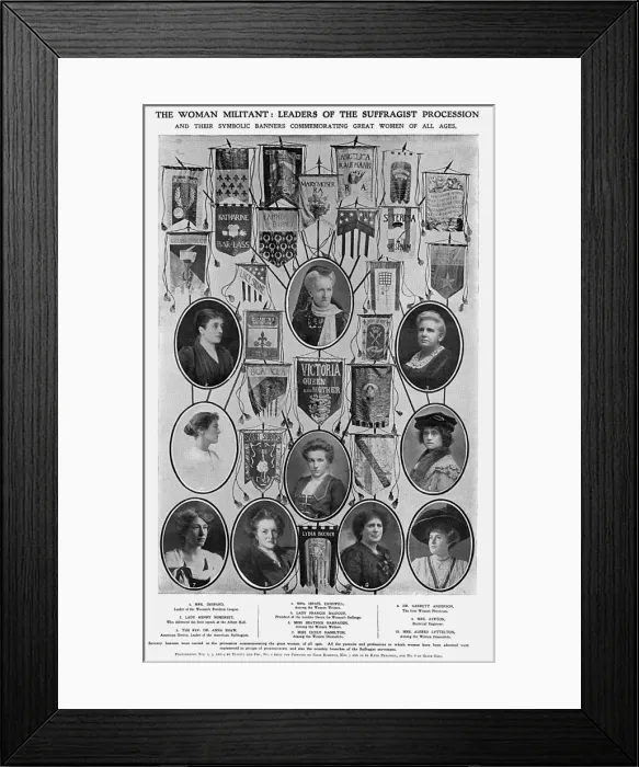 Framed Print : Portraits of campaigners for womens rights Framed Print : Portraits of campaigners for womens rights