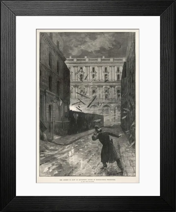 Framed Print : Irish terrorism in London