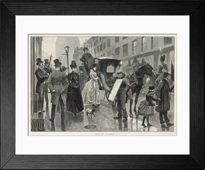 Framed Print : Wet day in Piccadilly, Central London