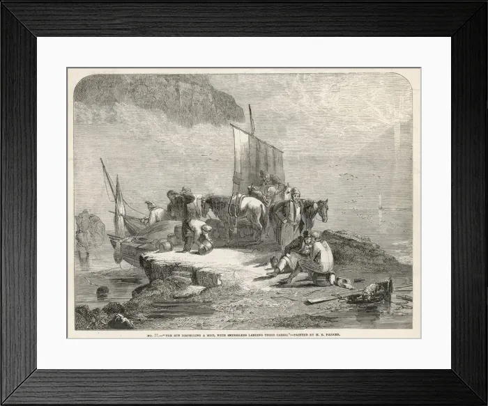 Framed Print : Smugglers landing their cargo Framed Print : Smugglers landing their cargo