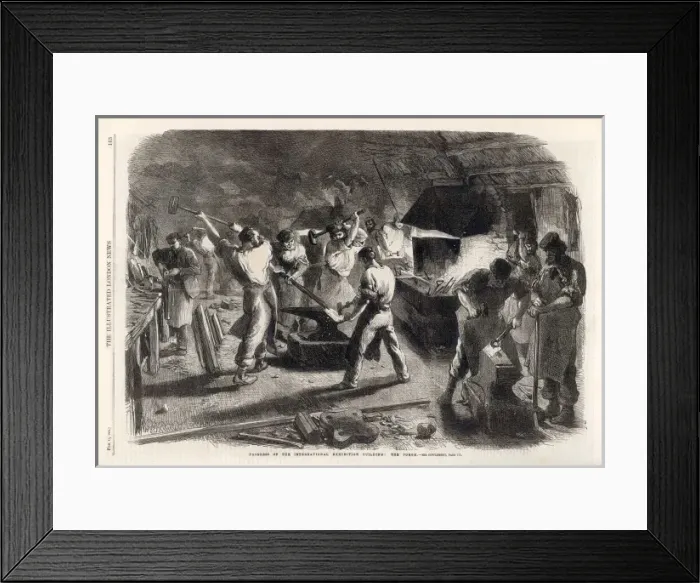Framed Print : Iron Forge in Workshop Framed Print : Iron Forge in Workshop