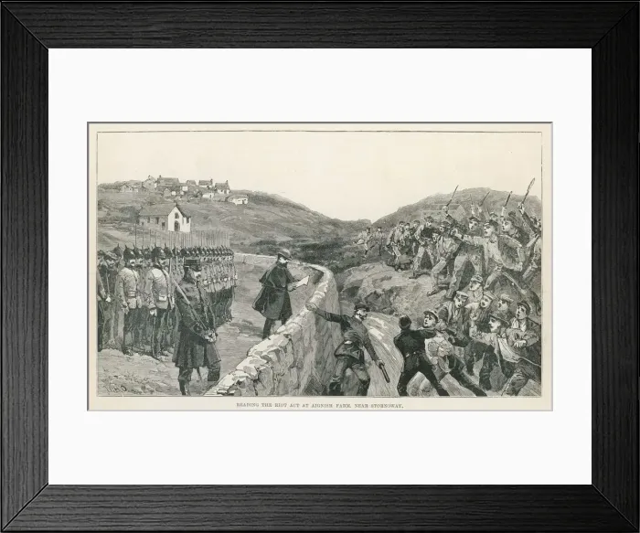 Framed Print : Crofters of Lewis Riot Framed Print : Crofters of Lewis Riot