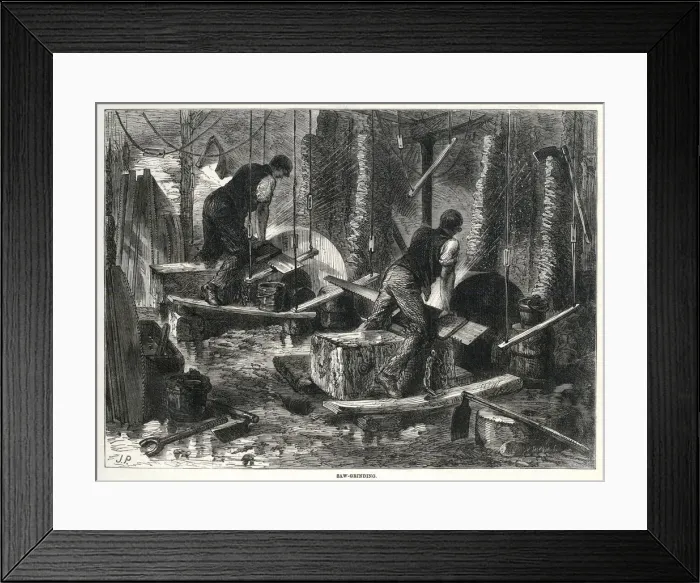 Framed Print : Sheffield Steel manufactures 1866 Framed Print : Sheffield Steel manufactures 1866