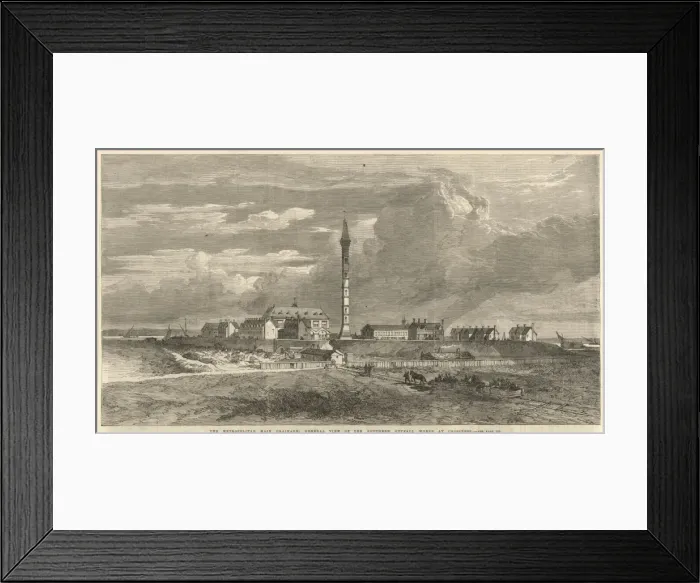 Framed Print : DRAINAGE. London Metropolitan Main Drainage : the southern outfall works at Crossness Framed Print : DRAINAGE. London Metropolitan Main Drainage : the southern outfall works at Crossness