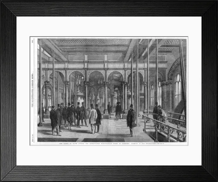 Framed Print : DRAINAGE. London Metropolitan Main Drainage : the southern outfall works at Crossness 