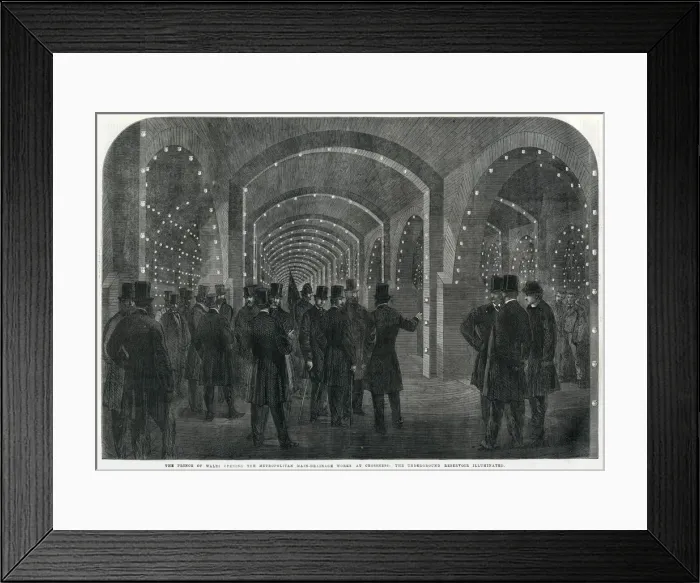Framed Print : London Metropolitan Main Drainage with Prince of Wales Framed Print : London Metropolitan Main Drainage with Prince of Wales
